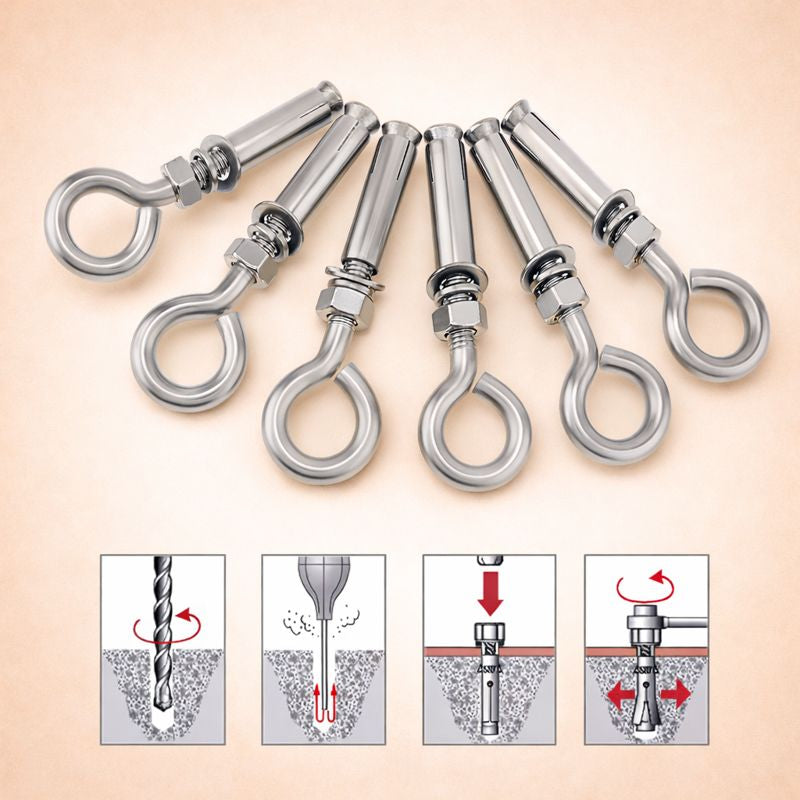 SS Anchor bolts-2 pieces