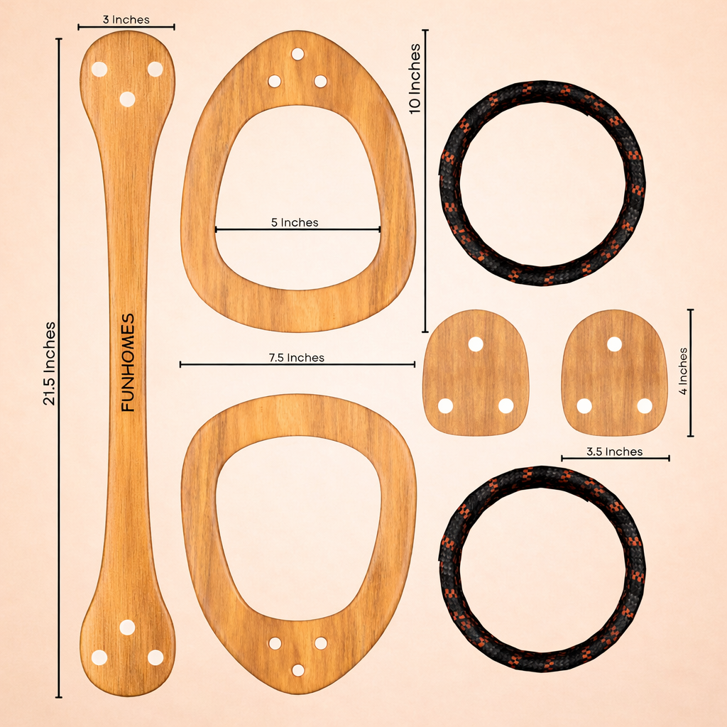 Wooden Indoor Play Gym for Kids