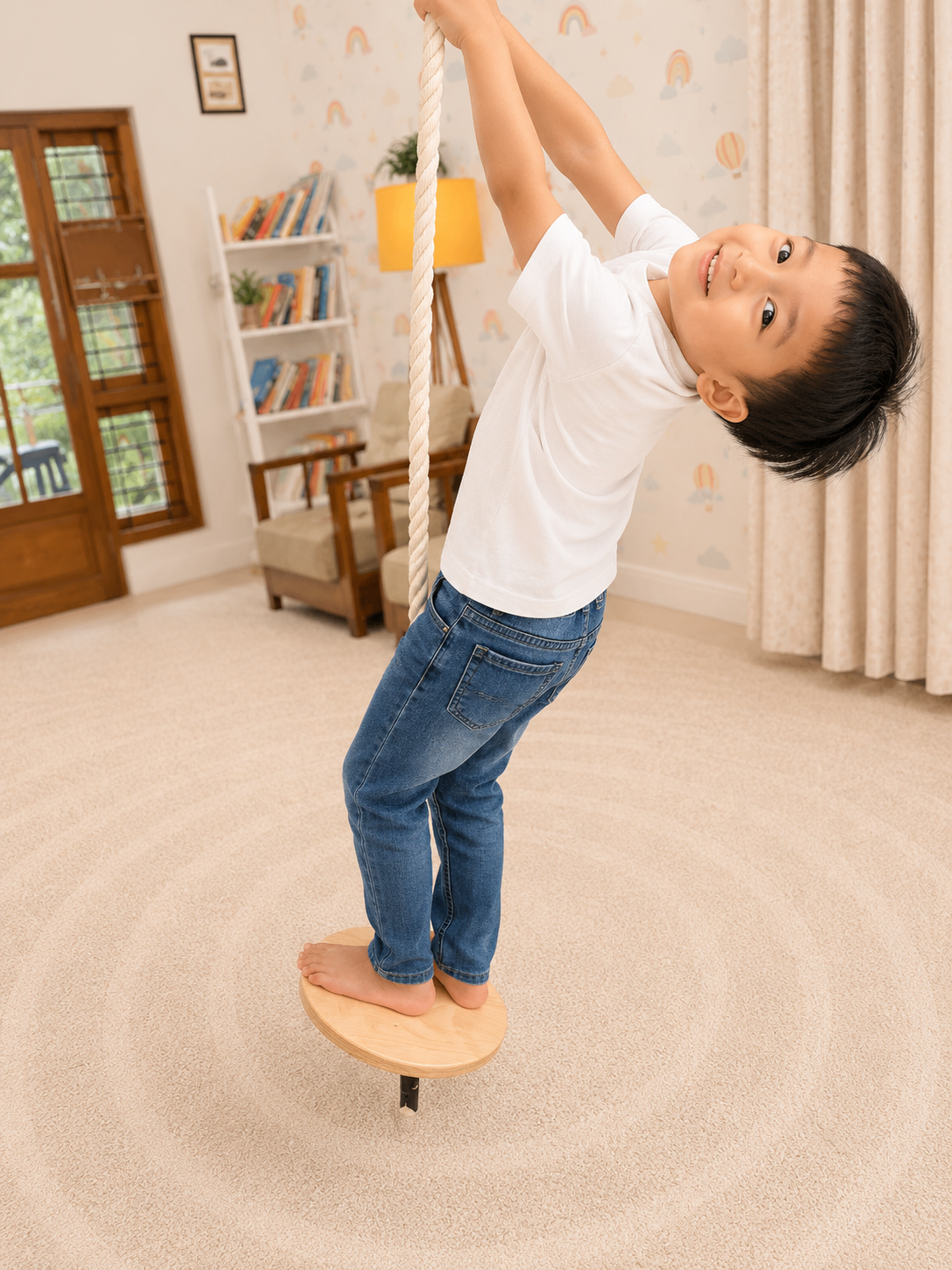 Wooden Disc Swing for Kids