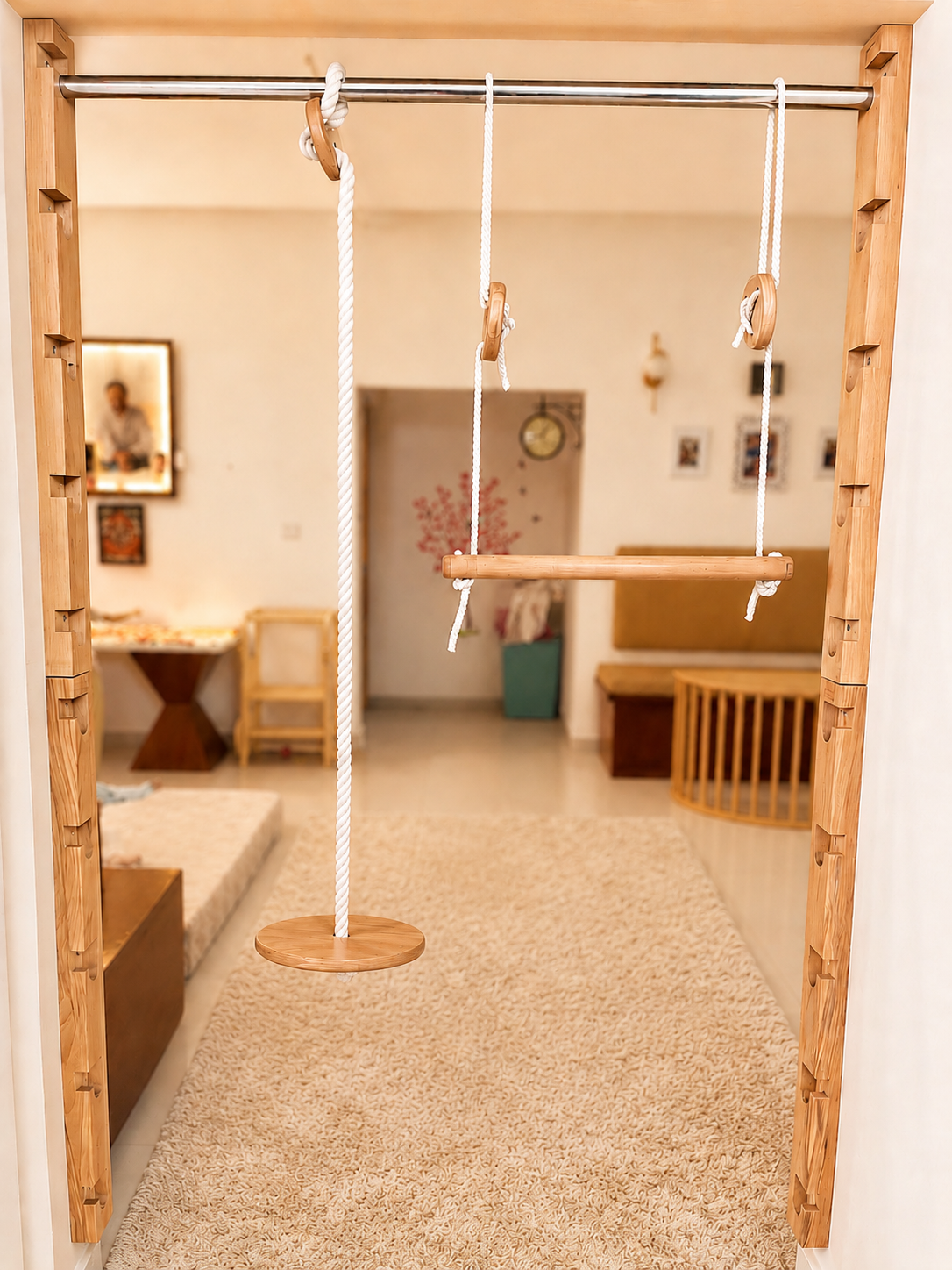 Doorway Jungle Gym Hanging Pull Up Bar – Kids & Adults