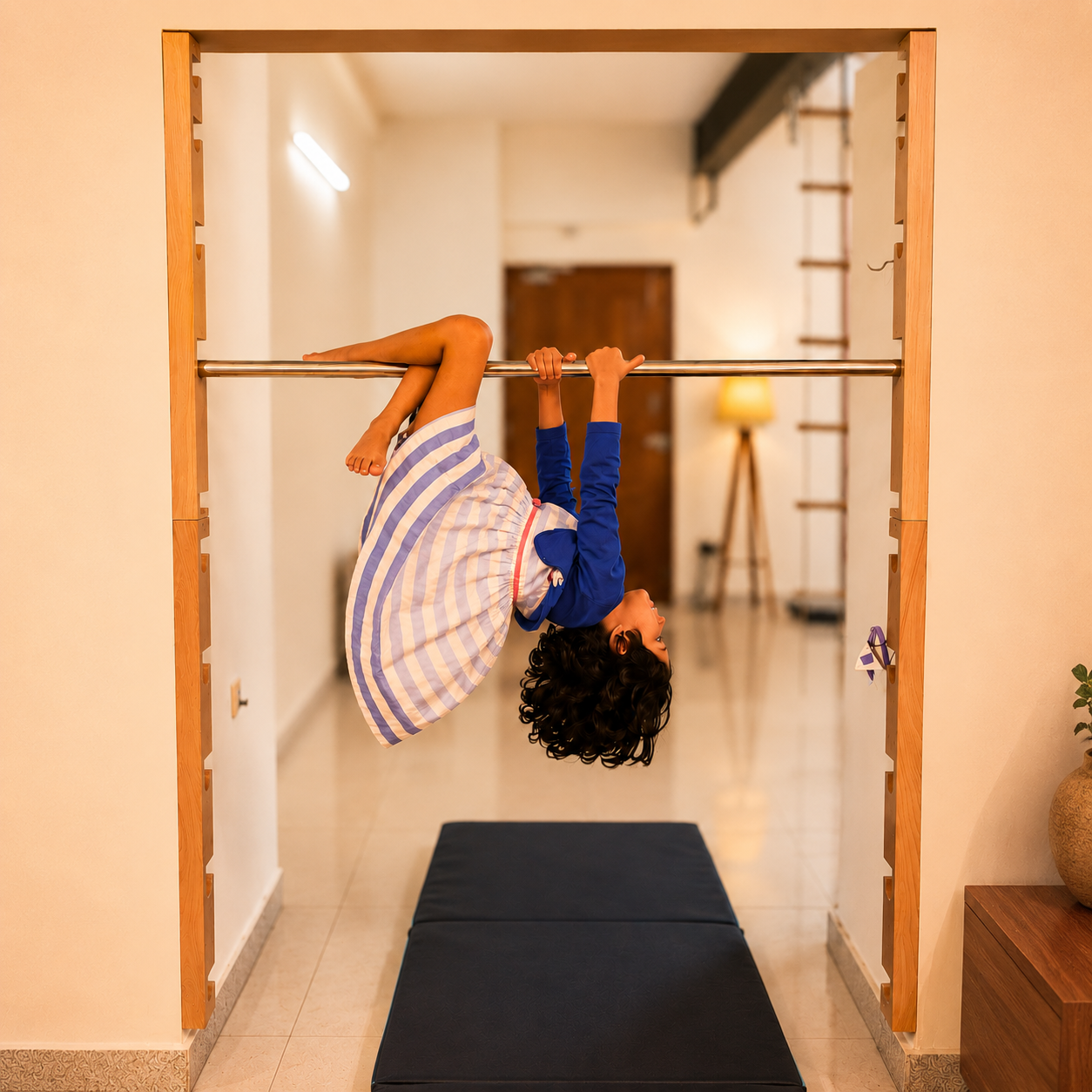 Doorway Jungle Gym Hanging Pull Up Bar – Kids & Adults