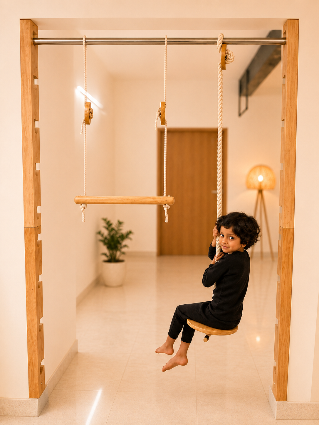 Doorway Jungle Gym Hanging Pull Up Bar – Kids & Adults