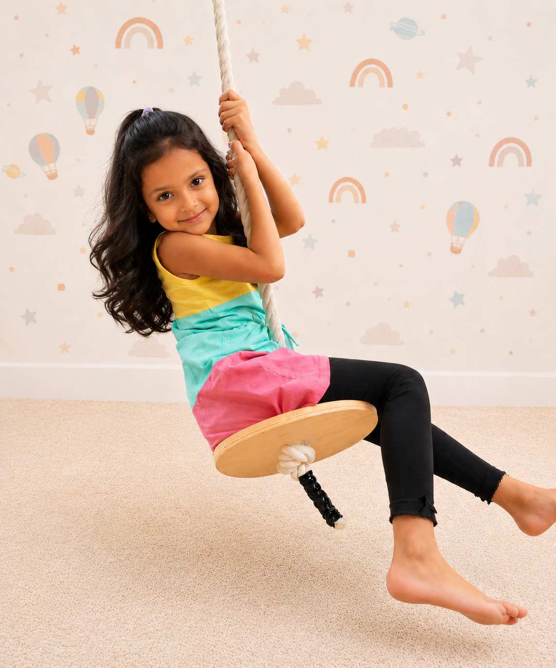 Wooden Disc Swing for Kids