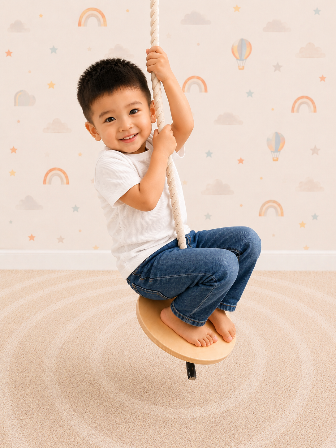 Wooden Disc Swing for Kids